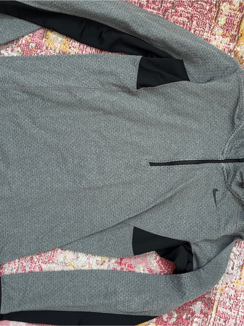 Nike Grey and Black Dri-FIT Athletic Pullover